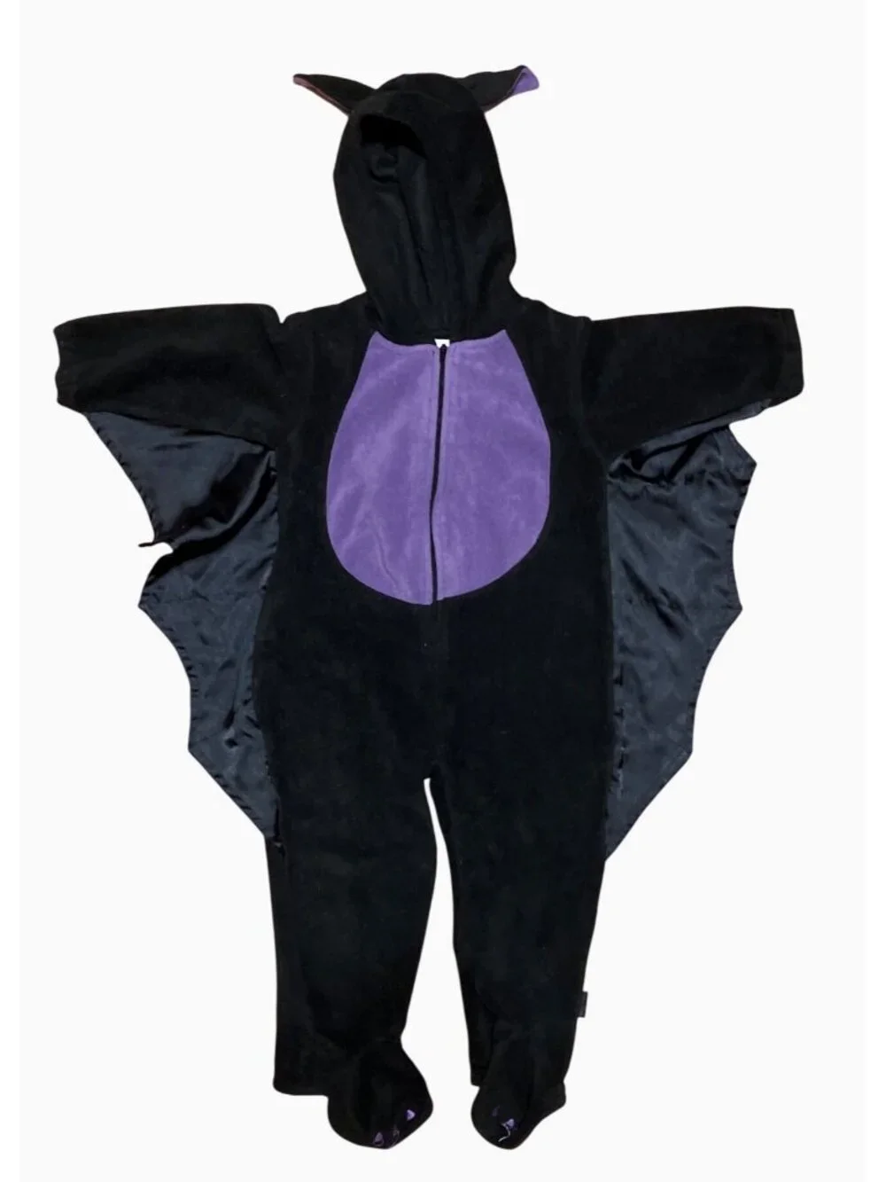 Baby Grand Black Purple Bat Costume Infant Halloween Jumpsuit 18 months